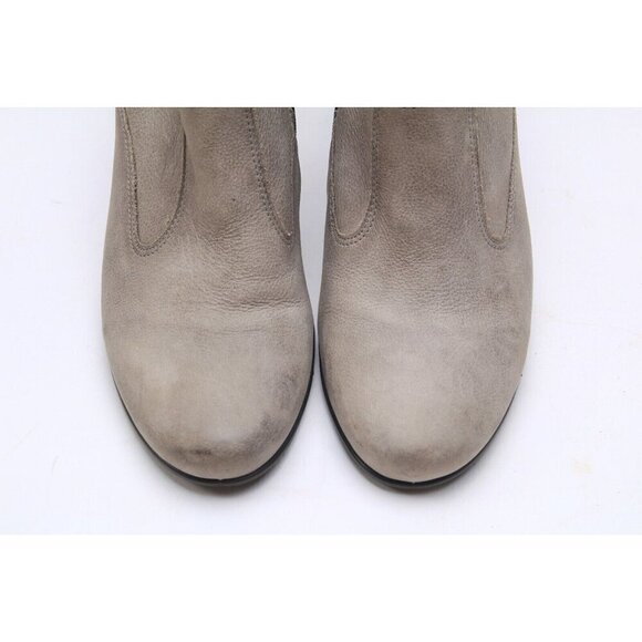 Nwob Ecco Booties Heeled Ankle Shoes Leather Distressed Women's Sz 41 Us 10-10.5 - Picture 3 of 16